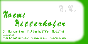 noemi mitterhofer business card